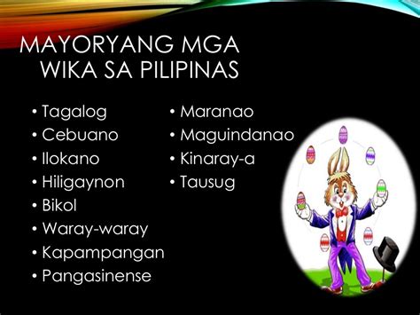Ang Mga Wika ng Pilipinas .
